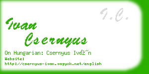 ivan csernyus business card